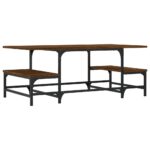 Table basse chêne marron 100x50,5x40 cm bois d'ingénierie – Image 4