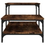 Table basse chêne fumé 100x50,5x45 cm bois d'ingénierie – Image 3