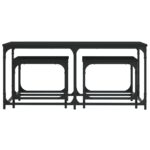Tables basses gigognes 3 pcs noir bois d'ingénierie – Image 2