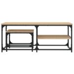 Tables basses gigognes 2 pcs chêne sonoma bois d'ingénierie – Image 2