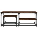 Tables basses gigognes 2 pcs chêne fumé bois d'ingénierie – Image 2