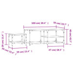 Tables basses gigognes 2 pcs sonoma gris bois d'ingénierie – Image 7