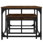Tables basses gigognes 2 pcs chêne marron bois d'ingénierie – Image 3