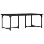 Table basse Noir 90x50x35 cm Bois d'ingénierie – Image 4