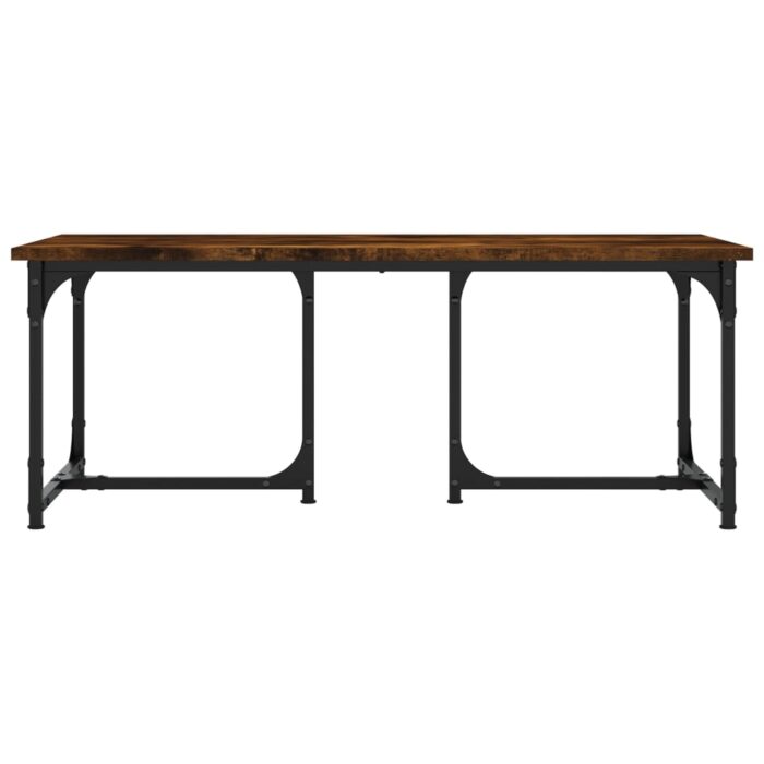 Table basse Chêne fumé 90x50x35 cm Bois d'ingénierie – Image 2