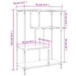 Bibliothèque chêne sonoma 81x36x115 cm bois ingénierie et acier – Image 7