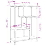 Bibliothèque sonoma gris 81x36x115cm bois d'ingénierie et acier – Image 7