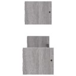 Étagères murales avec barres 2 pcs sonoma gris 60x16x14 cm – Image 3