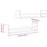 Étagères murales avec barres 2 pcs chêne marron 60x16x14 cm – Image 6