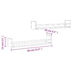 Étagères murales avec barres 2 pcs chêne sonoma 80x16x14 cm – Image 6