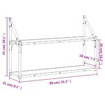 Étagère murale 2 niveaux chêne sonoma 80x21x51 cm – Image 6