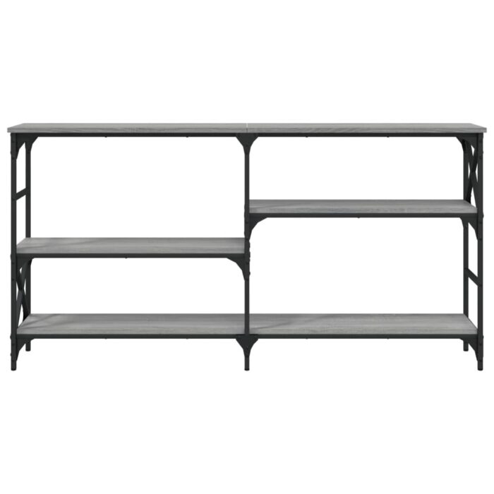 Table console sonoma gris 150x29x76,5 cm bois d'ingénierie – Image 2