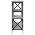 Table console sonoma gris 150x29x76,5 cm bois d'ingénierie – Image 3