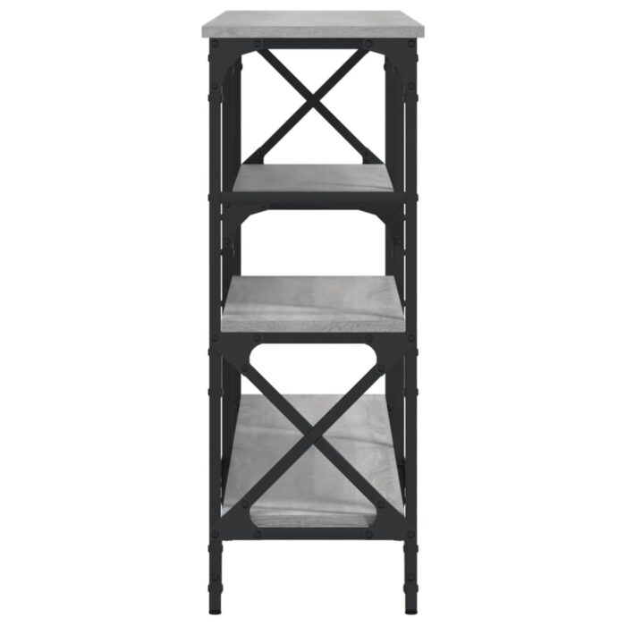 Table console sonoma gris 150x29x76,5 cm bois d'ingénierie – Image 3