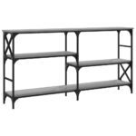 Table console sonoma gris 150x29x76,5 cm bois d'ingénierie – Image 4