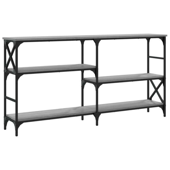 Table console sonoma gris 150x29x76,5 cm bois d'ingénierie – Image 4