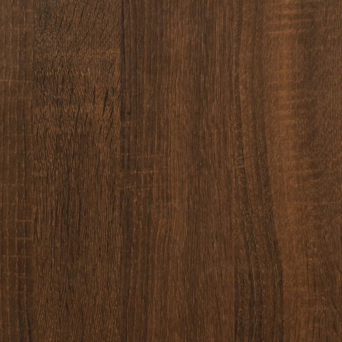 Table console chêne marron 150x29x76,5 cm bois d'ingénierie – Image 6