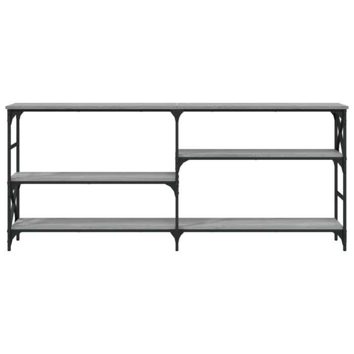 Table console sonoma gris 180x29x76,5 cm bois d'ingénierie – Image 2