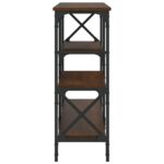 Table console chêne marron 180x29x76,5 cm bois d'ingénierie – Image 3