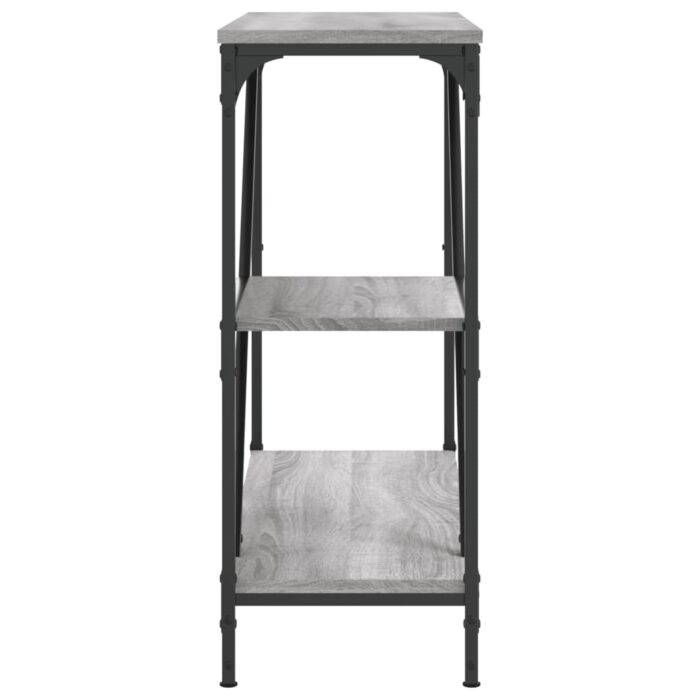 Table console sonoma gris 88,5x30x75 cm bois d'ingénierie – Image 3