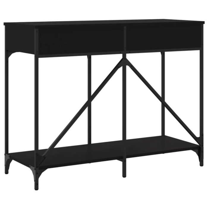 Table console noir 100x39x78,5 cm bois d'ingénierie – Image 6