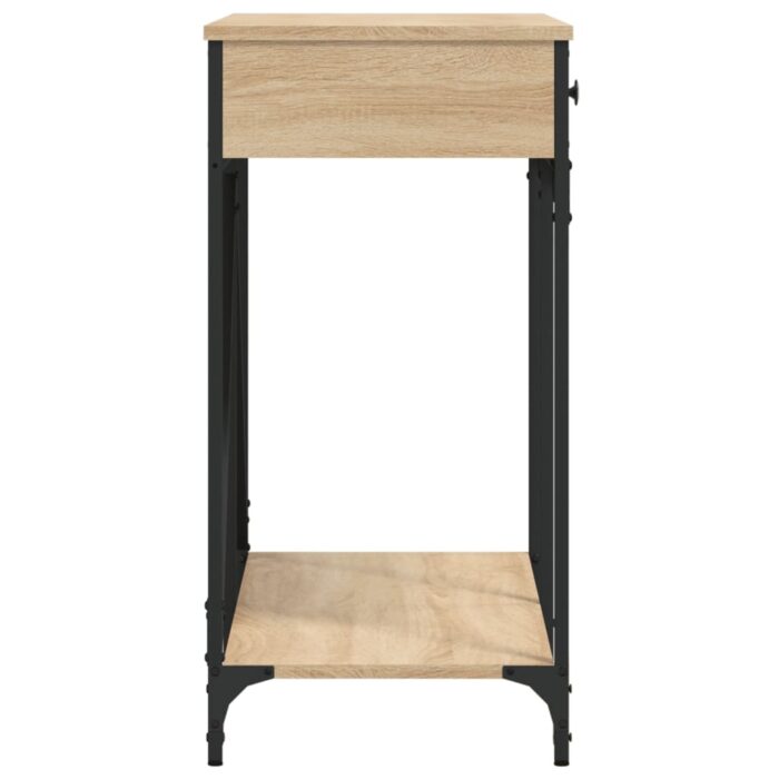 Table console chêne sonoma 100x39x78,5 cm bois d'ingénierie – Image 5