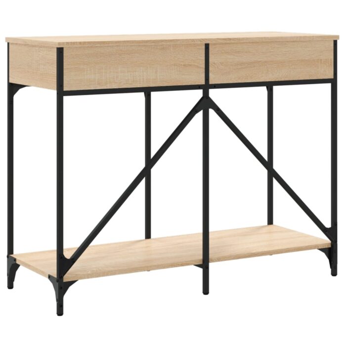 Table console chêne sonoma 100x39x78,5 cm bois d'ingénierie – Image 6