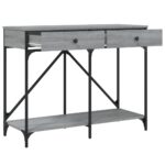 Table console sonoma gris 100x39x78,5 cm bois d'ingénierie – Image 3