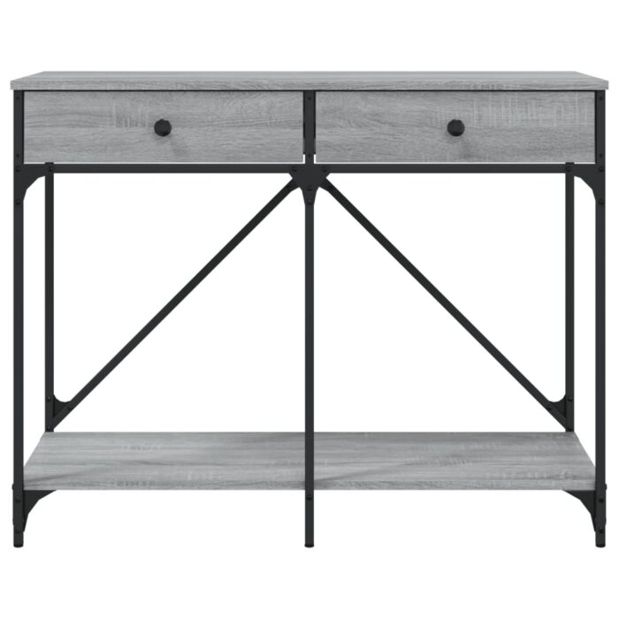 Table console sonoma gris 100x39x78,5 cm bois d'ingénierie – Image 4