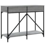 Table console sonoma gris 100x39x78,5 cm bois d'ingénierie – Image 6