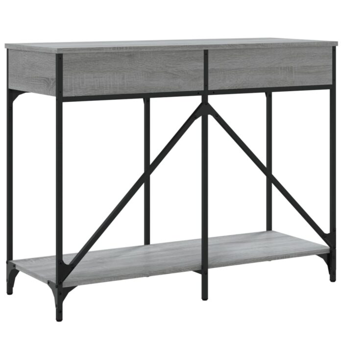 Table console sonoma gris 100x39x78,5 cm bois d'ingénierie – Image 6