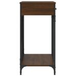 Table console chêne marron 100x39x78,5 cm bois d'ingénierie – Image 5
