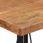 Table de bar 55x55x107 cm bois massif d'acacia et fer – Image 4