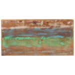 Table de bar 110x55x107 cm bois massif de récupération et fer – Image 3