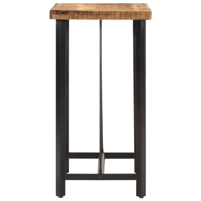 Table de bar 55x55x107 cm bois massif de manguier et fer – Image 2