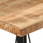 Table de bar 55x55x107 cm bois massif de manguier et fer – Image 4