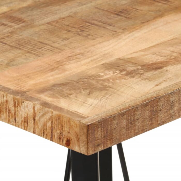 Table de bar 55x55x107 cm bois massif de manguier et fer – Image 4