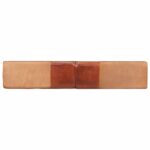 Banc de gymnastique marron 160 cm cuir véritable et toile – Image 3