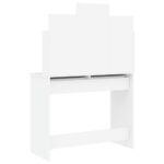 Coiffeuse avec miroir blanc 96x39x142 cm – Image 5