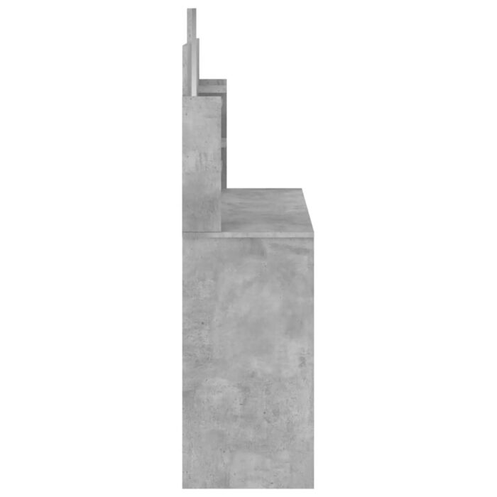 Coiffeuse avec miroir gris béton 96x39x142 cm – Image 4