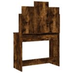 Coiffeuse avec miroir chêne fumé 96x39x142 cm – Image 5