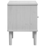 Table de chevet SENJA aspect de rotin blanc bois de pin massif – Image 5