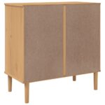 Commode SENJA aspect de rotin marron bois de pin solide – Image 6