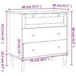 Commode SENJA aspect de rotin marron bois de pin solide – Image 8