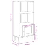 Bibliothèque SENJA aspect de rotin marron bois massif de pin – Image 8