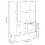 Bibliothèque SENJA aspect de rotin marron bois massif de pin – Image 8