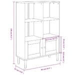 Bibliothèque SENJA aspect de rotin noir bois massif de pin – Image 8