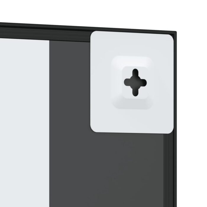 Miroir mural noir 30x40 cm rectangulaire fer – Image 4