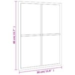 Miroir mural noir 30x40 cm rectangulaire fer – Image 6