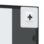 Miroir mural noir 30x100 cm rectangulaire fer – Image 4